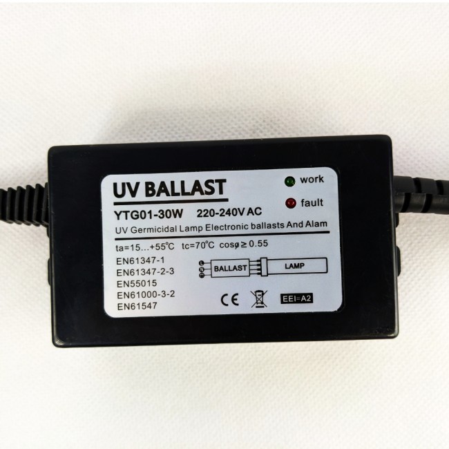 Ультрафиолетовый стерилизатор для воды UV-8 SS 30w - до 1800 л/час балласт Ультрафиолетовый стерилизатор для воды UV-8 SS 30w - до 1800 л/час балласт