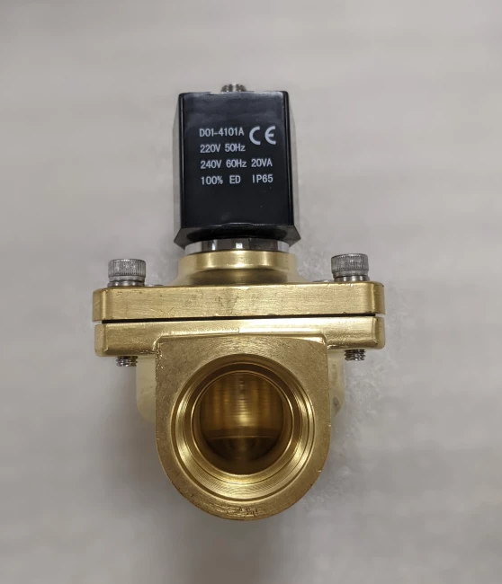Соленоидный клапан электромагнитный 2W-20N нормально открытый, 3/4, 220V, латунь