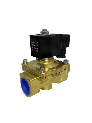 Соленоидный клапан электромагнитный 2W-40N нормально открытый, 1 1/2", 220V, латунь