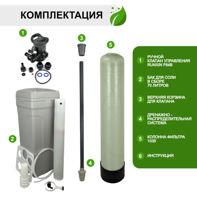 Комплектация Runxin 1035/F64B Комплектация Runxin 1035/F64B