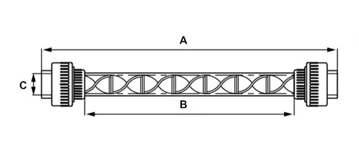 Статический смеситель для холодной воды DN20 3/4" размер