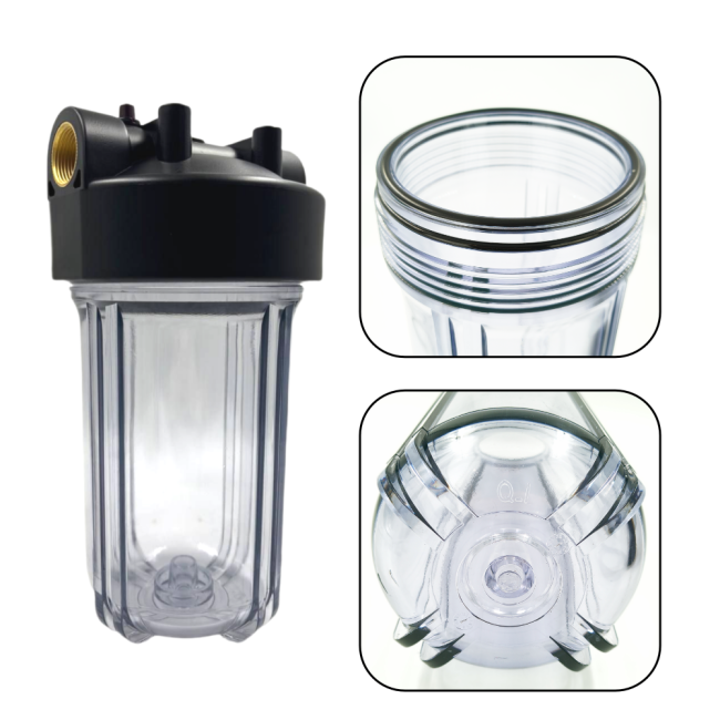 Корпус магистрального фильтра 10BB 1", прозрачный, ФИЛЬТРОБАЗА Корпус магистрального фильтра 10BB 1", прозрачный, ФИЛЬТРОБАЗА