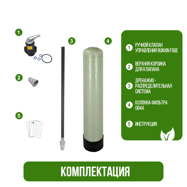 Фильтр обезжелезивания, сорбции воды Runxin 0844/F56E